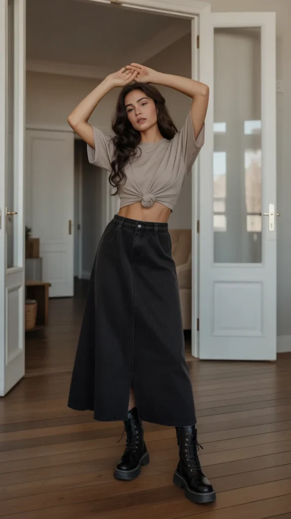 Black Skirt Outfit Idea