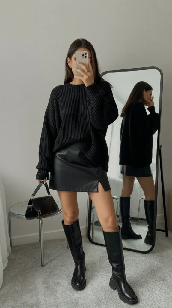 0002 1 outfit oversized black knit sweater tuck aSHGnoSgS8uD2rOTYyAzvg AmZvsFz1QMa3UfS4FYCf0A cover