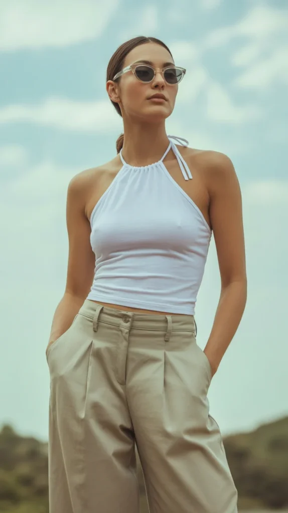 20 Chic Halter Top Outfit Ideas for 2025: From Y2K Vibes to Beach-Ready Styles 6 0003 1 white halter top with beige wide leg tro MuhbWQ6tRxOkkXdvPnGYJw oNF5cGzcQIS7L5XfL0Wt4g