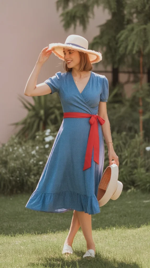 20 Classy & Aesthetic 4th of July Outfit Ideas to Celebrate in Style 11 0008 1 blue polka dot wrap dress with red belt u4yk5PiiRtaeaARg INK4A xsHKOTMTSOuI9ZjiRz Isw