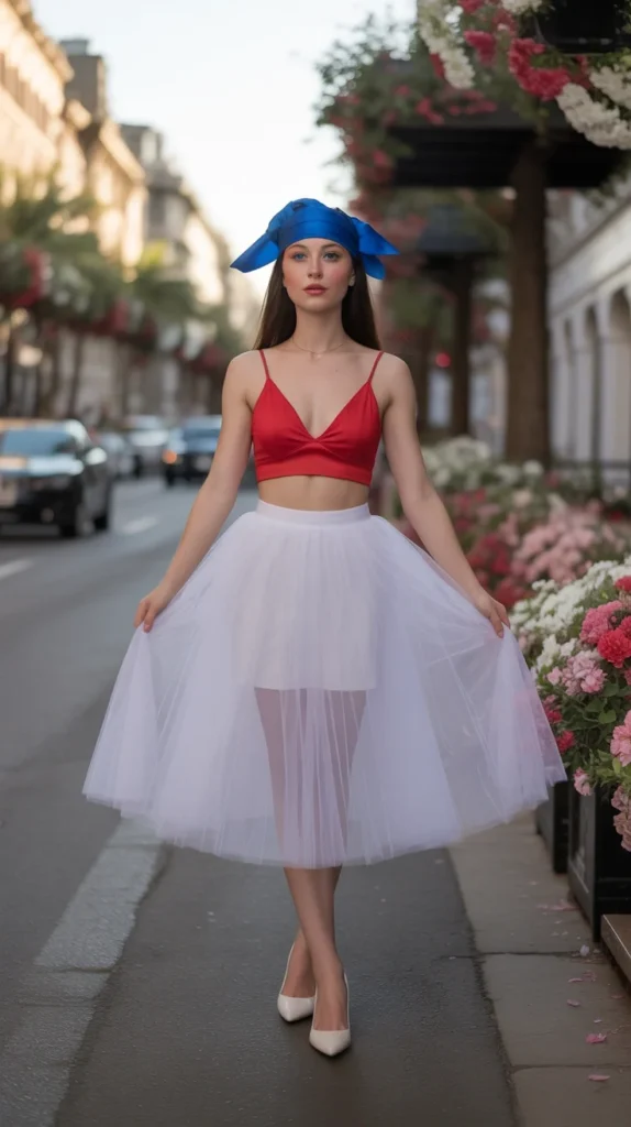 20 Classy & Aesthetic 4th of July Outfit Ideas to Celebrate in Style 16 0013 1 white tulle skirt with red crop top and wpgl IK4QReUaV243cg4Xw WWcaXYQ0SrC4P8gzcPpcHA