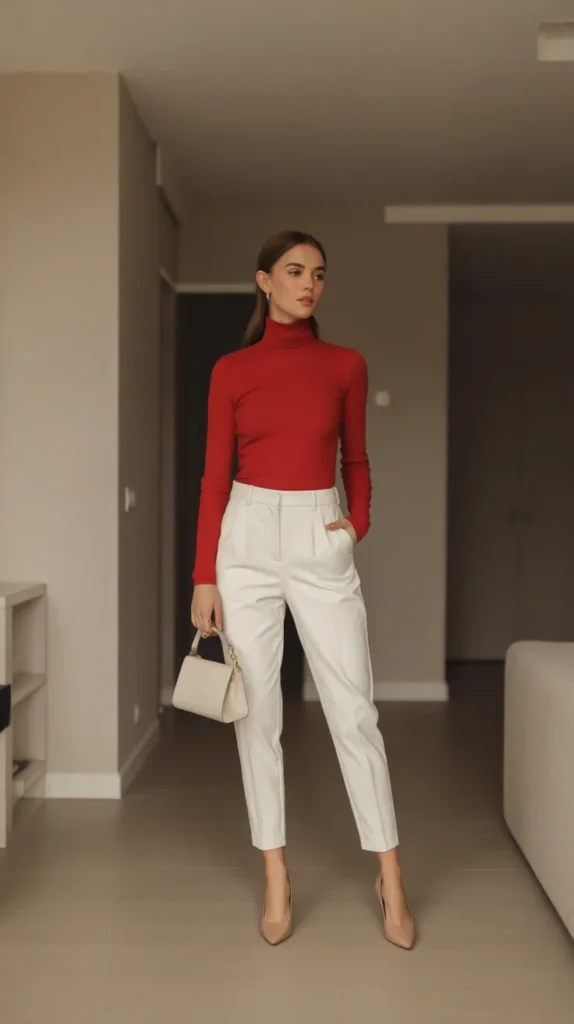 Red and White Outfit