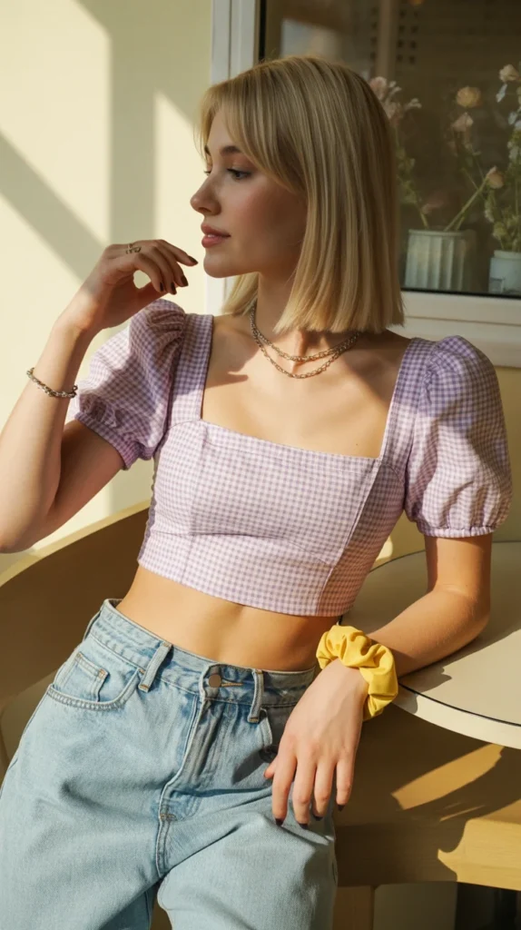 How to Style a Purple Crop Top Outfit: 20 Trendy Purple Top Outfit Ideas to Enhance Your Look 4 Purple Crop Top Outfit