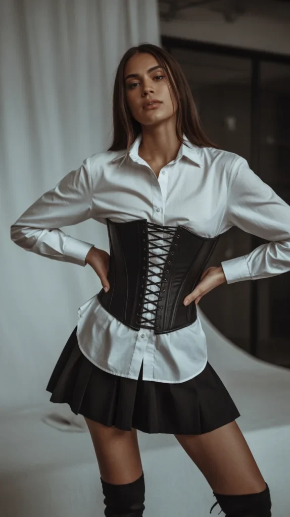 How to Style Black Corset Outfits - 20 Black Corset Outfit Ideas to Elevate Your Wardrobe 4 Black Corset Outfits