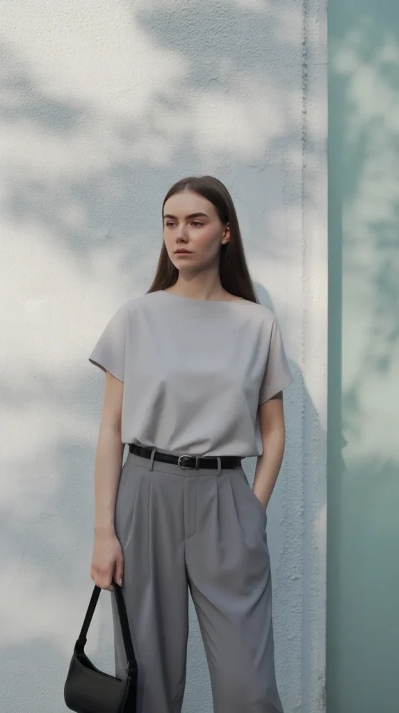 How to Style Grey Top & Grey Crop Top Outfit: 20 Chic Looks to Refine Your Wardrobe 4 Grey Crop Top Outfit