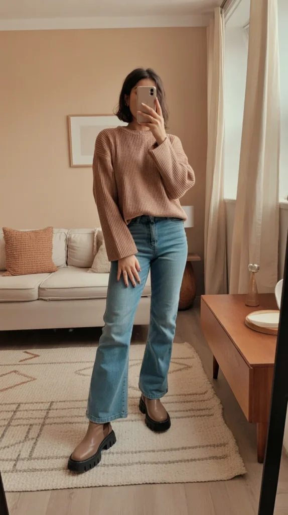 How to Style Flared Jeans: 20 Flared Jeans Outfit Ideas for Stylish Women 10 0007 1 ribbed sweater with low rise jeans and c joG5pQa7TWyWC AS1eDsAg scuXiBSRTWizbi5lrodq1g