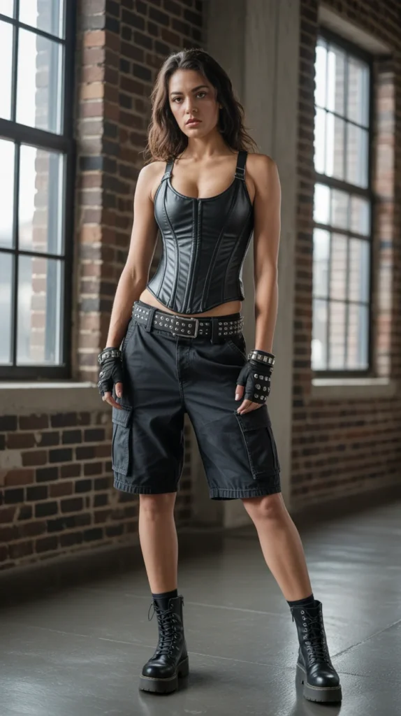 How to Style Black Corset Outfits - 20 Black Corset Outfit Ideas to Elevate Your Wardrobe 11 0008 1 8 leather corset with cargo shorts and b OFRqO5SXT CBglMfHRm TQ teViGmPTSLCrf4u cByu0g