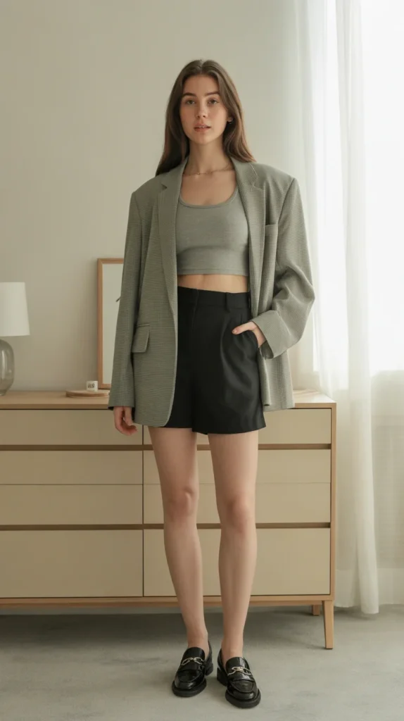 How to Style Grey Top & Grey Crop Top Outfit: 20 Chic Looks to Refine Your Wardrobe 15 0012 1 grey crop top with oversized blazer and OjQkQRF1RZKTNPLvGP7l1A uQXiefR7TviE3eX4JqW nw