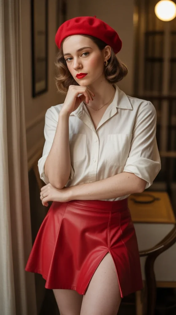 20 Types of Red Skirt Outfit Ideas for Chic, Casual & Trendy Looks 21 0018 1 18 red short skirt with white button dow KcwPKoilQXqMTvHEE9NgDA co Ve4pFRX ZWIzG98TsMA