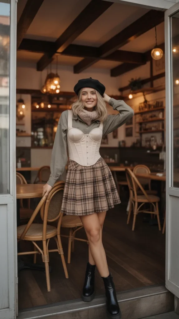 How to Style Black Corset Outfits - 20 Black Corset Outfit Ideas to Elevate Your Wardrobe 23 0020 1 20 corset top with plaid skirt and ankle 5mfY2AE6RaCuJhEGMZl6yQ ZdaOc38lRYapghsyn1a 9w