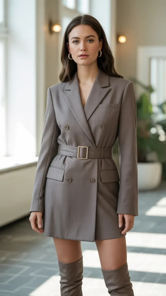 20 Sizzling Birthday Fits Baddie Style: Ultimate Baddie Birthday Outfit Ideas for Your Big Day 23 0020 1 blazer dress with belt and thigh high bo DHZilgGtTCas3iwNm1rupA VxWujGtaRXezYLAUhONmmw