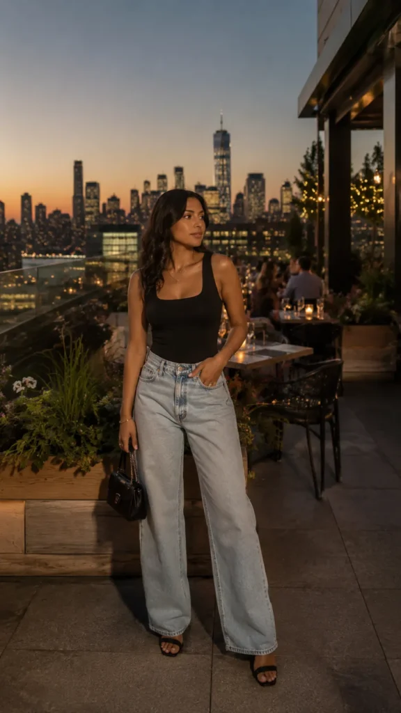 20 Rooftop Dinner Outfits for Women That Feel Chic After Dark 3 Rooftop Dinner Outfits