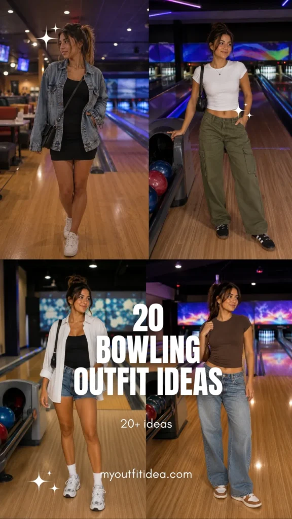 20 Bowling Outfit Ideas for a Cute and Casual Game Night 2 20 cute bowling outfit ideas for women featuring casual jeans, skirts, sneakers, jackets and bowling date looks